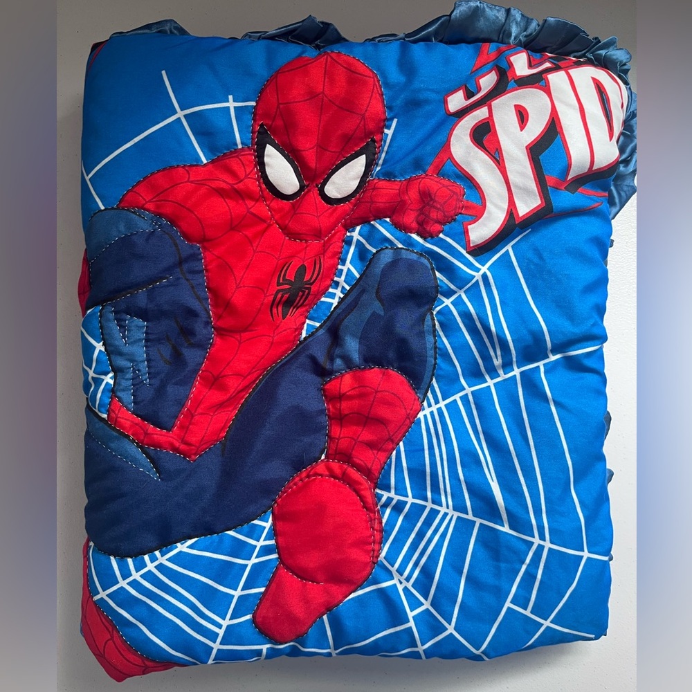 Handmade Supehero Spider-Man Kids Quilt One Of Kind - Picture 7 of 8